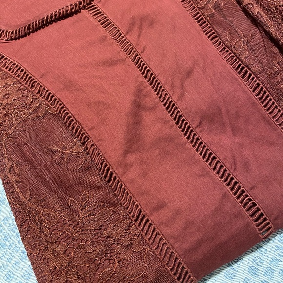 Floriet from Anthropologie VGUC Burgandy Drop Waist Dress - Picture 2 of 8